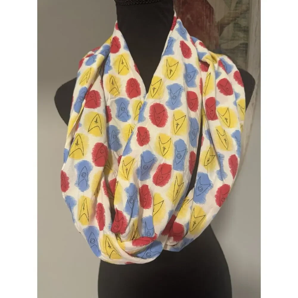 New Star Trek Her Universe Infinity Scarf Delta Insignia Print